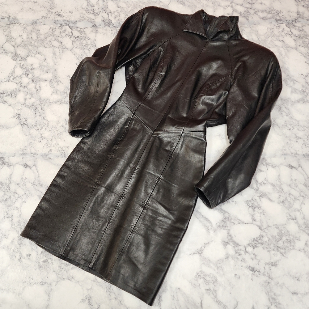 Vintage Michael Hoban Leather Dress